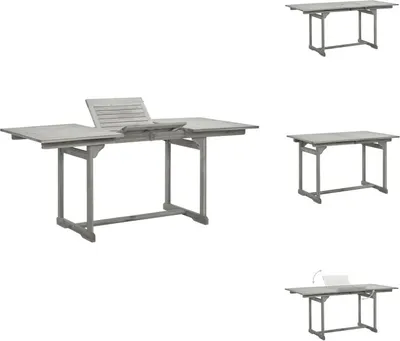 Image de vidaXL Table de jardin (120-170)x80x75 cm Acacia massif - Tables de jardin