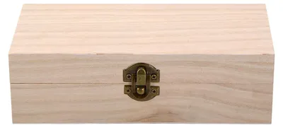 Holzkiste mit Deckel, 20x10x6 cm, natur, Aufbewahrungsbox