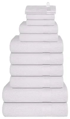 Immagine prodotto di vidaXL Set di 12 asciugamani FROGN Bianco 360 g/m²