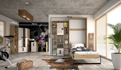 Produktbild von Kaiser Möbel Jugendzimmer Kinderzimmer komplett Set INDEX mit schrankbett