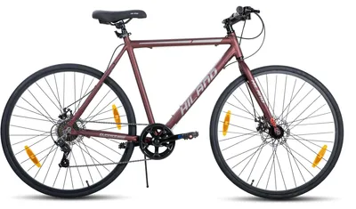 Image de Vélo de route avec cadre en aluminium léger, 7 vitesses, roues de 28 pouces et freins à disque
