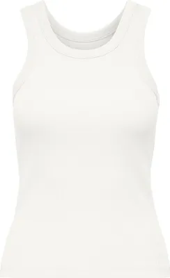 Produktbild von ONLY Damen Tank-Top - ONLVAL LIFE TANKTOP, Baumwolle, Rundhals, Slim Fit Weiß XL
