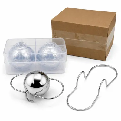 Produktbild von 2er Set Espresso Kühlkugeln aus Edelstahl, wiederverwendbare Kaffee Cooling Balls für Espresso Zubehör