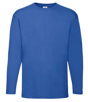 Obrázek produktu pro Fruit of the Loom tričko dlouhý rukáv pánské bavlna tmavě modrá - velikost 3XL
