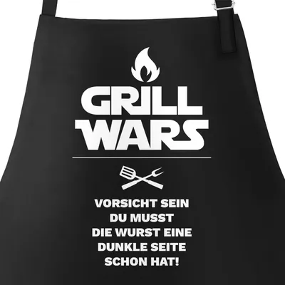 Produktbild von Grill wars Schürze für Männer mit Spruch Moonworks® schwarz unisize