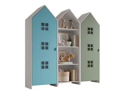 Schrank Casami Bruges 37 x 172,8 x 171,3 cm MDF Blau Grün