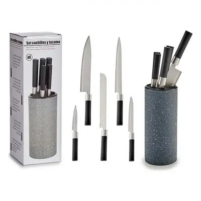 Immagine prodotto di Set di coltelli, nero e grigio metallizzato (11 x 35,5 x 11 cm)