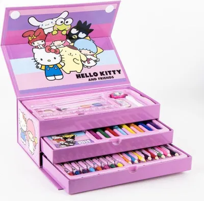 Image de Trousse à crayons de coloriage Hello Kitty avec accessoires