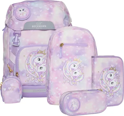 Produktbild von Beckmann Schulranzen-Set Classic Unicorn Princess Purple 6tlg