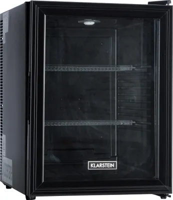 Obrázek produktu pro Klarstein Brooklyn 42 Silver, mini lednice, , skleněné dveře, LED, police, stříbrná
