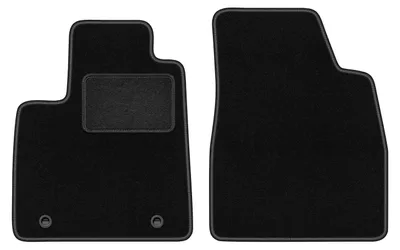 Image de Tapis de sol avant velours sur-mesure pour MG 3 (2024-, Hybride +) noir, jeu 2 pièces, fixations - STANDRAD