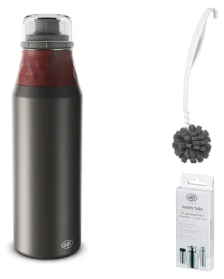 Zdjęcie produktu dla alfi ENDLESS BOTTLE Trinkflasche – Vorteilsset mit Reinigungsbürste CLEAN FIX 30 cm + CLEAN TABS (20 Stück)
