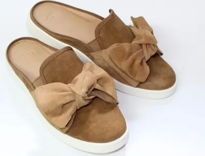 Produktbild von UGG W LUCI BOW Sneaker-Sandale / Slipper Nubuk-/Veloursleder braun Gr. 36