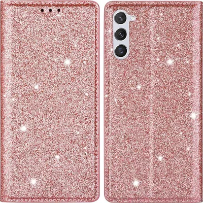 Produktbild von Samsung Galaxy S24 Hülle - Coverup Glitzer Klapphülle - Roségold
