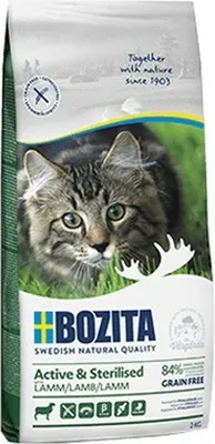 Image de Bozita Cat Active & Sterilised Grain free Lamm 2kg