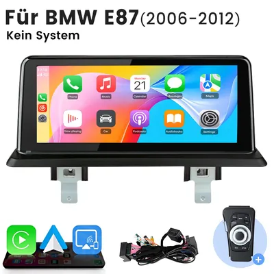 Obrázok produktu pre 10,25-palcové autorádio s operačným systémom Linux pre modely BMW 1 (E87) (2006–2012) s bezdrôtovým CarPlay, Android Auto a HD displejom – dizajn v štýle originálneho vybavenia (OEM)