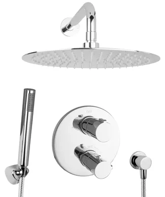 Zdjęcie produktu dla PaulGurkes System prysznicowe z termostatem i głowicą prysznicową 30 cm ze stali nierdzewnej