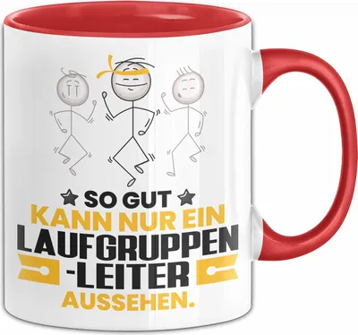 Produktbild von Laufgruppenleiter Geschenk Tasse So Gut Kann Nur Ein Laufgruppenleiter Aussehen Geschenkidee Kaffee-Becher (Rot)