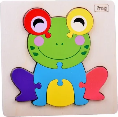 Obrázok produktu pre JOKOMISIADA Drevené puzzle Žaba 7 dielov