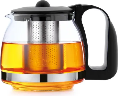 Produktbild von T24 Teekanne aus Glas 1250 ml mit Edelstahl-Teesieb – Hitzebeständig, Abnehmbares Sieb, Ergonomischer Griff – Ideal für losen Tee