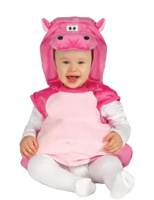 Produktbild von rosa Baby Nilpferd - Kostüm für Kinder Gr. 86 - 98, Größe:92/98