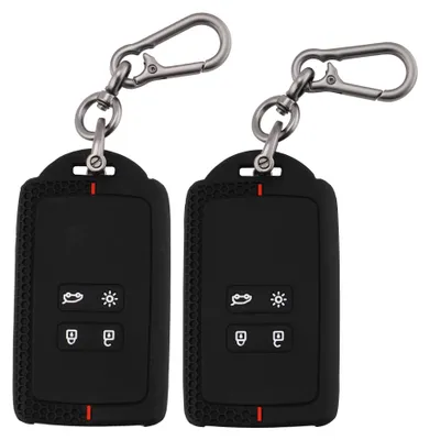 Image de 2 housses de protection pour clés de voiture Renault, avec porte-clés