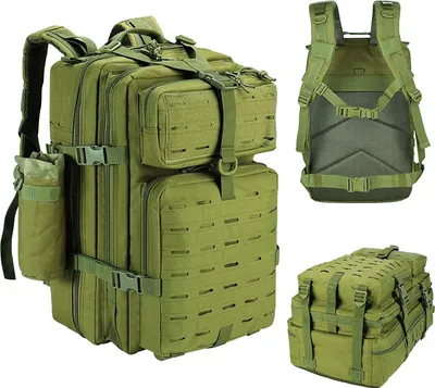 Obrázek produktu pro Topchances velký vojenský batoh muži 45L venkovní vodotěsný taktický Molle útok přežití taktický batoh pro kempování Trekking turistika rybaření cestování práce, armádní zelená