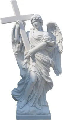 Produktbild von Casa Padrino Luxus Jugendstil Marmor Deko Skulptur Engel Weiß H. 160 cm - Prunkvolle Garten Marmor Deko Figur - Barock & Jugendstil Garten Marmor Deko Skulpturen - Edel & Prunkvoll