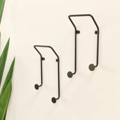 Produktbild von MyWIRE Wandgarderobe "Kamp2", 2er Set - schwarz