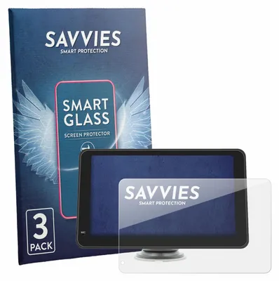 Produktbild von 3x Savvies Schutzglas Folie für geekmaxi SD7293A 7" 9H Panzer Schutzfolie Glas Displayschutz klar transparent
