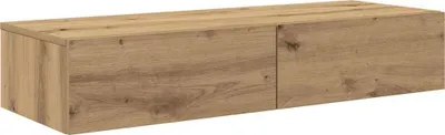 Image de vidaXL Étagère murale avec tiroirs Chêne Artisan 100x36x19 cm