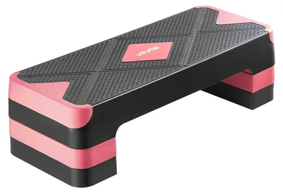 Zdjęcie produktu dla VEVOR Step do aerobiku, regulowana wysokość deski treningowej (10,6-20,32 cm), Stepper Fitness o udźwigu 250 kg, powierzchnia antypoślizgowa, ławka do ćwiczeń w domu, cardio, siłowych, czerwony