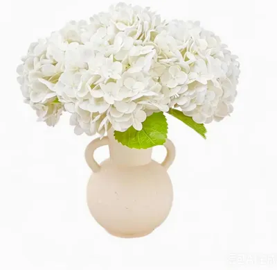 Immagine prodotto di Fiori artificiali di ortensia, confezione da 4 pezzi, fiori in lattice bianco, decorazioni per la casa e per eventi