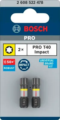 Produktbild von PRO Torx Impact Bit, T40, 25 mm, 2-tlg.
