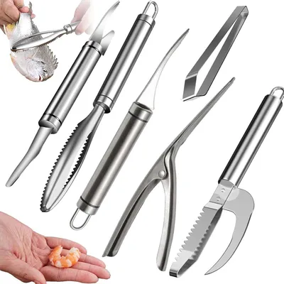 Produktbild von 6-in-1 Meeresfrüchte-Set Edelstahl