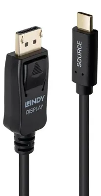 Image de Lindy 43502, 3 m, USB Type-C, DisplayPort, mâle, mâle, direct