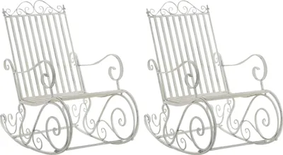 Produktbild von 2er Set Schaukelstühle Smilla - antik weiß