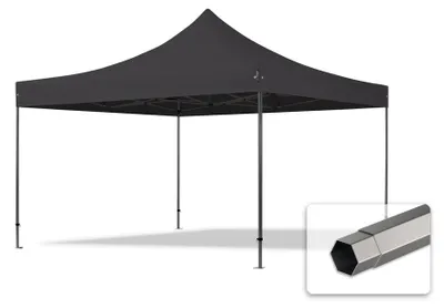 Produktbild von TOOLPORT 4x4m Stahl Faltpavillon, ohne Seitenteile, schwarz