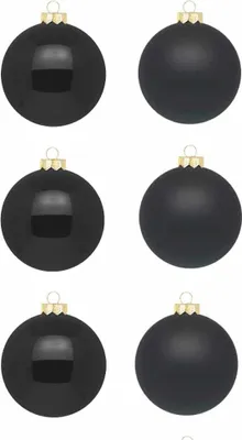 Produktbild von Weihnachtskugeln 20 Stk 6cm Ebony Black