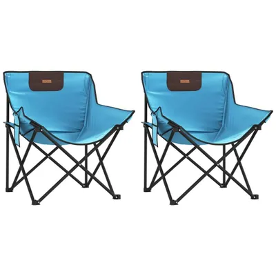 Produktbild von vidaXL Campingstühle 2 Stk. mit Tasche Klappbar Hellblau