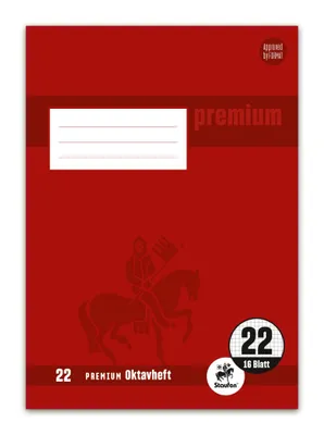 Produktbild von Staufen® 734010242 Oktavheft PREMIUM Academy LIN 22 - A6, 90 g/qm, 32 Blatt, kariert