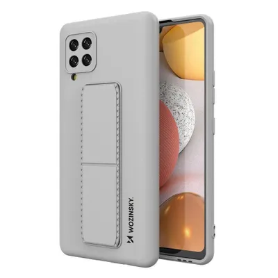 Zdjęcie produktu dla Wozinsky Kickstand Case silikonowe etui z podstawką etui Samsung Galaxy A42 5G szare