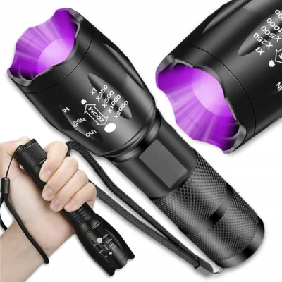Produktbild von EDIBAZZAR | Taschenlampentester taktische LED Zoom UV Diode Bernsteinbeständig Stark VIOLETT