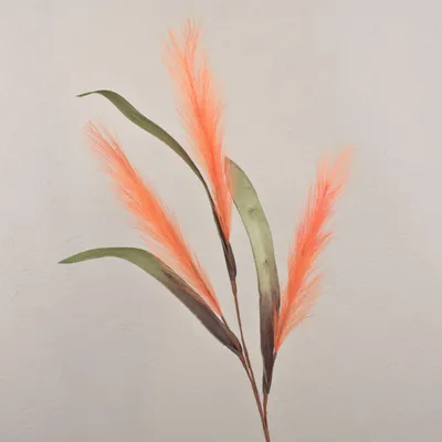Produktbild von artplants.de Kunstzweig Schilfgras ZIGOR, orange, 110cm - Künstliches Grasbündel