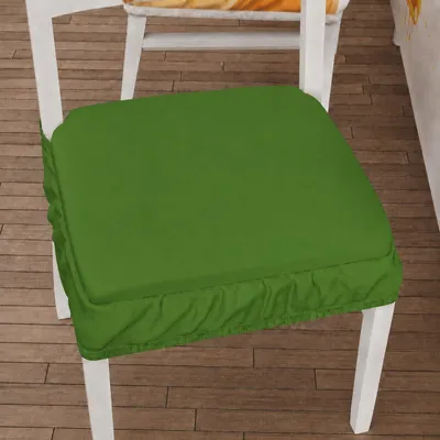 Zdjęcie produktu dla Zestaw dwóch prostokątnych poduszek na krzesła, 40x40 cm, z możliwością prania, kolor zielony
