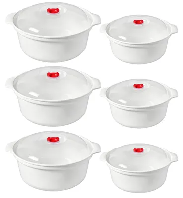 Produktbild von Omgoods – 6-teiliges Magnetron-Set mit Deckel und Dampfventil