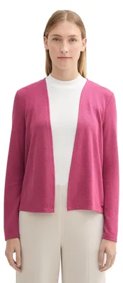 Produktbild von TOM TAILOR Damen Basic T-Shirt Cardigan, pink velvet, XXL