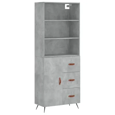 Produktbild von Highboard Betongrau 69,5x34x180 cm Holzwerkstoff