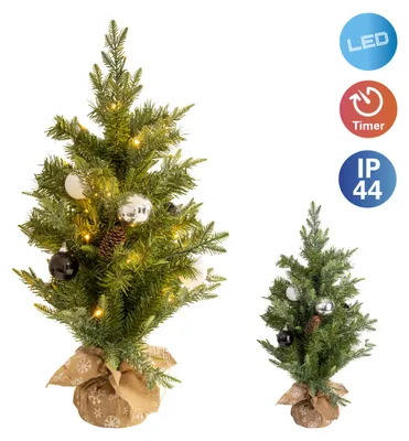 Image de Sapin de Noël artificiel avec éclairage et boules 70 cm Sapin 5272959