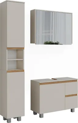 Produktbild von Badmöbel-Set Vicco J-Shape Cashmere/Artisan 3 Teile, Model 59643